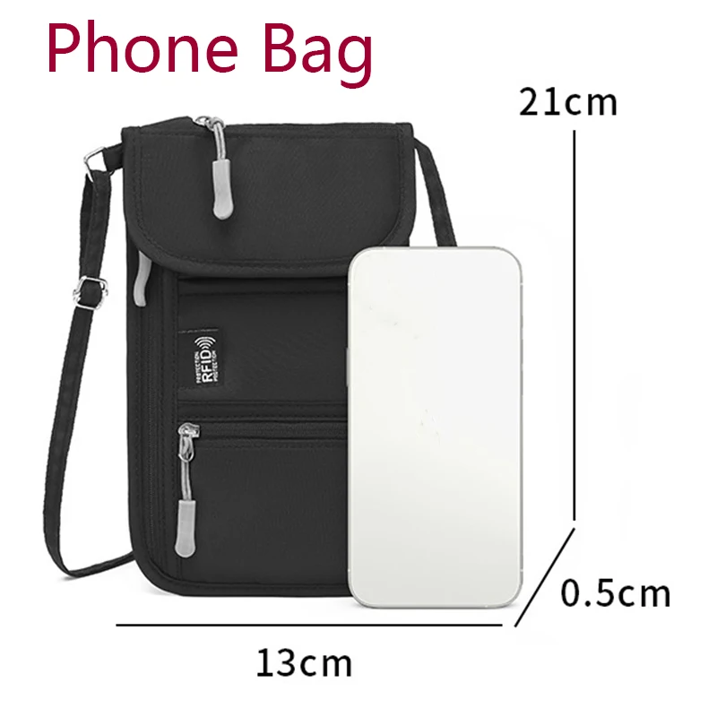 Compact Multi-Functional Travel Neck Wallet & Anti-Theft Chest Bag