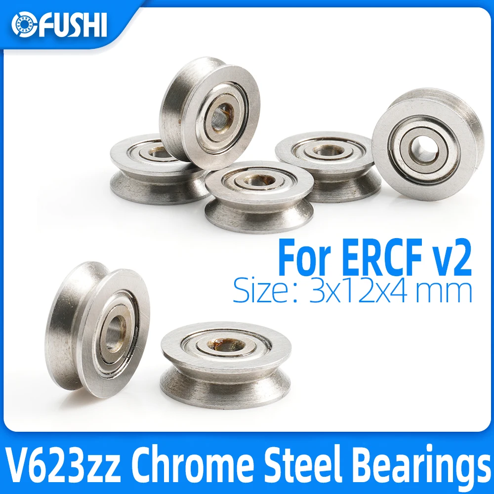 Groove Rolamento de Esferas Seladas para Impressora 3d V623vv Grande Aço Cromado Ercf v2 Rc1 Klipper Baseado 10 Pcs V623zz v