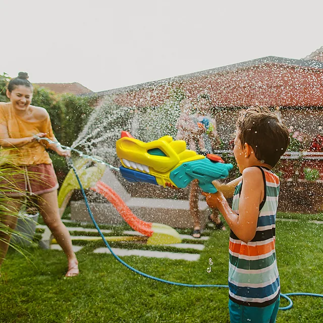 Dinosaur Water Guns For Kids Large Capacity Squirt Water Blaster Guns Toy For Children Long-Range Shooting Water Squirters Toys 5