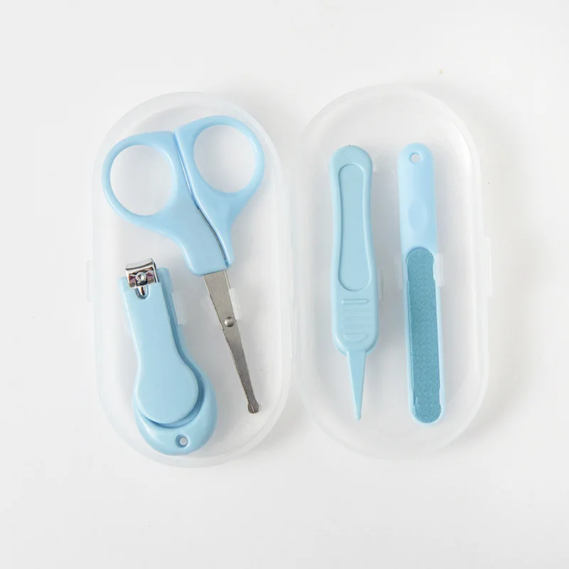 4 Pcs Baby Nail Clipper Set Baby Care Anti-clamping Nail Clipper Set Small Stainless Steel Trimmer Essential Products