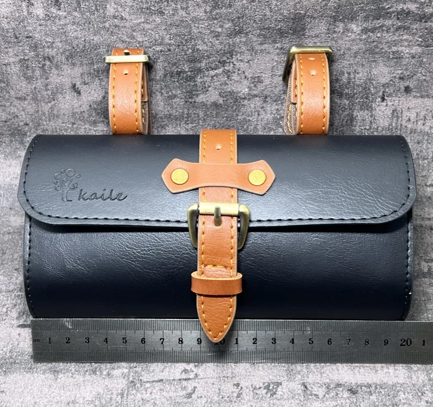 KOSTENLOSE Retro Fahrrad Heckträger Tasche Lenker Vorne Mountainbike Schwanz Tasche Hängen Zurück Pu Mater Mehrere Stile Q1093 – Detail 1
