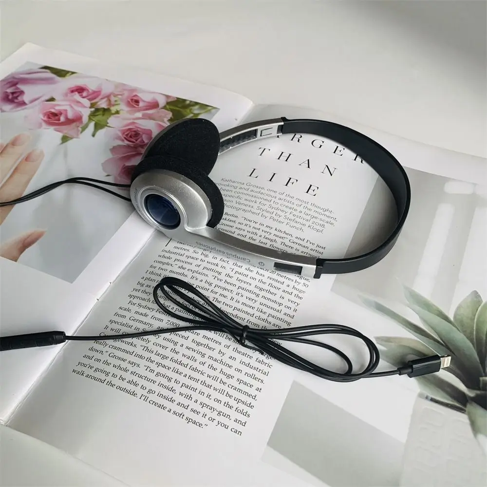 Y2K-Type c overイヤーヘッドフォン、レトロクラシックヘッドセット