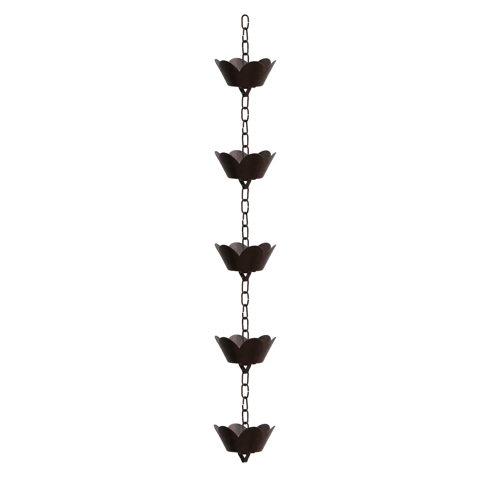 

Rain Chain Metal Decorative Rain Chain Bell Roof Gutter Rainwater Water Catcher Wind Chimes for Eaves Outside Garden Decor