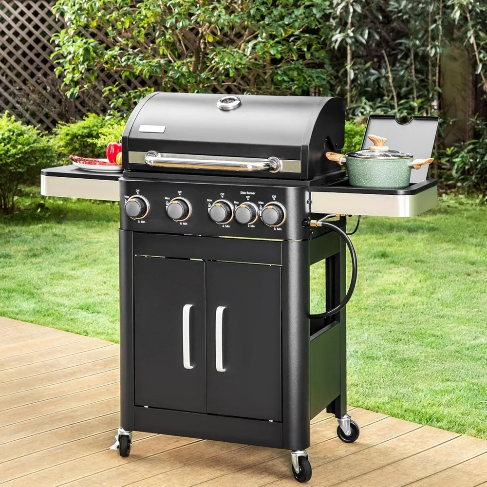 2in1 Propane Gas BBQ Grill with Side Burner 1