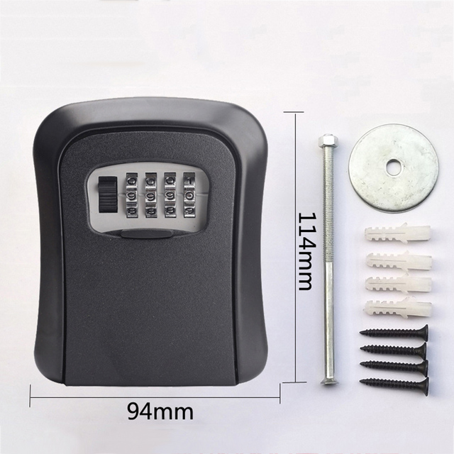 Lock Box Wall Mounted key Holder Organizer 4 Digit Combination Password Code Lock Home Security Key Safe Box caja fuerte