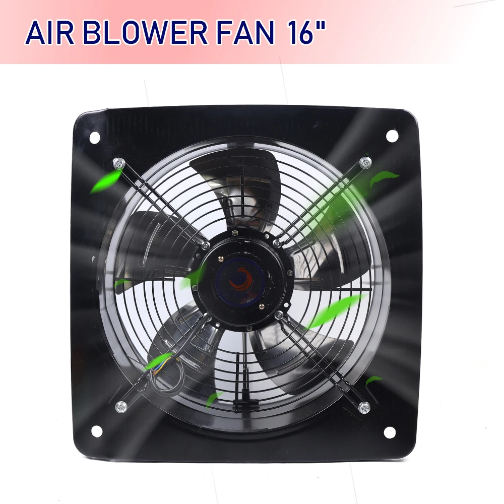 16” Industrial Ventilation Extractor Axial Exhaust Commercial Air Blower Fan 10 inch powerful industrial ventilation extractor metal axial exhaust commercial air blower fan stainless steel wall fans