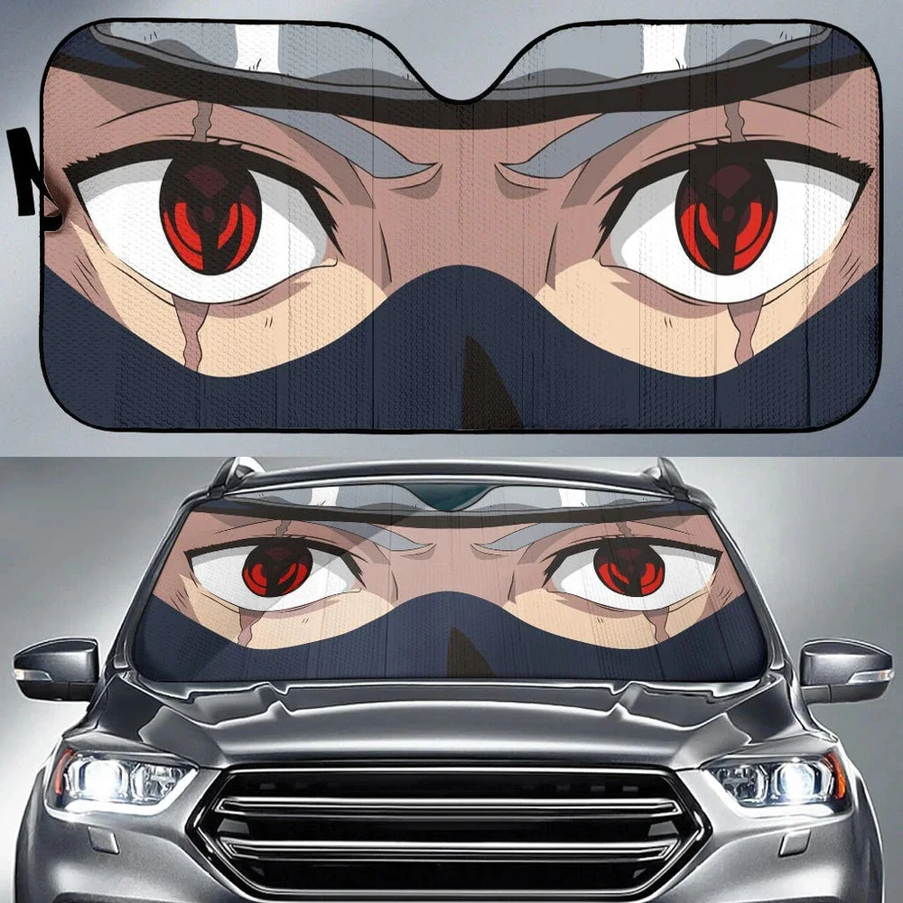 

Car Hot Japanese Anime Eyes Brand Design Universal Windshield Sun Shades Stylish Washable Sunshade for Car Windshield