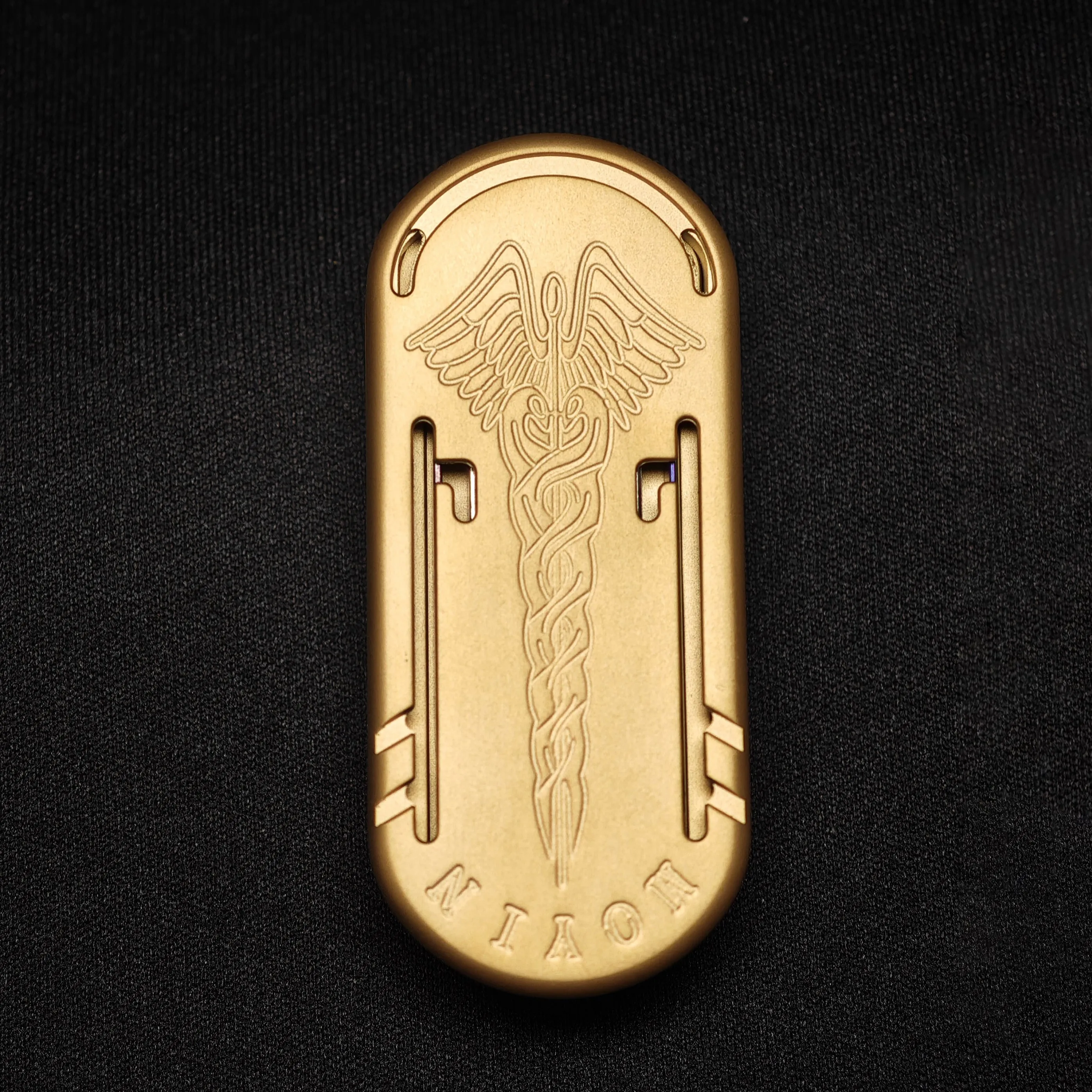 ZDEDC メイスダブル音叉フィジェットスライダーチタン不安おもちゃ