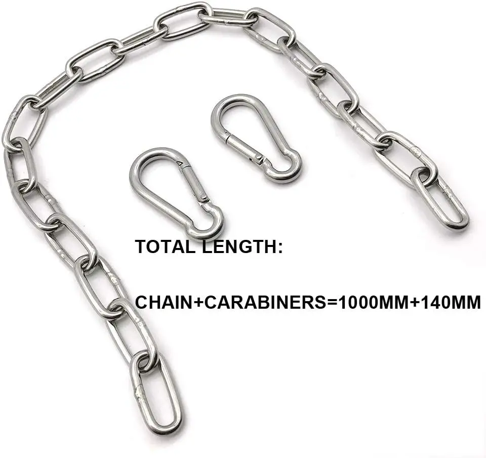 Heavy Duty Stainless Steel Chain 550LB Capacity for Punching Bags Hanging Chair Hammocks Swing Trapeze Yoga stainless steel chain,steel chain