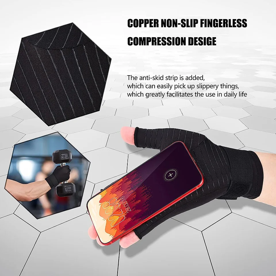 Compression Gloves Gym Gloves 1Pair Carpal Tunnel Support Outdoor Sports