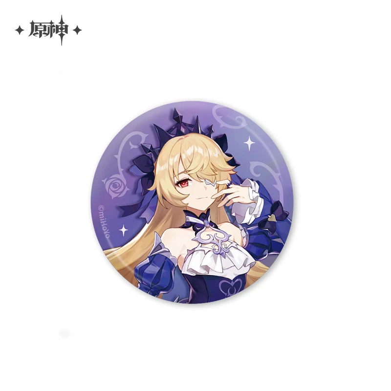 Game Genshin Impact Teyvat Diluc Fischl Kamisato Ayaka Shenhe Nilou Kirara Cosplay Badge Pin SPTE Tinplate Brooch Prop ﻿
