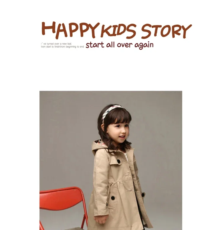 Children girls sweatshirt spring autumn birthday present long style hooded coat girls jackets girls coat