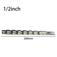 1 Pc Socket Storage Rack 1/4 3/8 1/2 Inch With 8 Clips On Rail Tool Organizer Storage For Any Home Or Industrial Garage 1