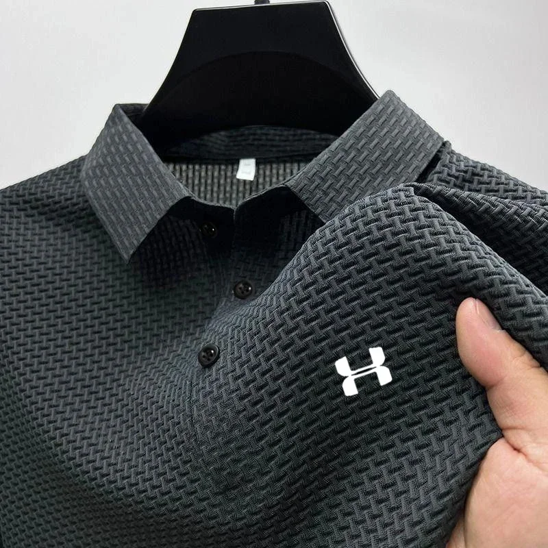 New summer breathable men's short-sleeved POLO shirt, fashionable and high-quality outdoor men's short-sleeved T-shirt top 3