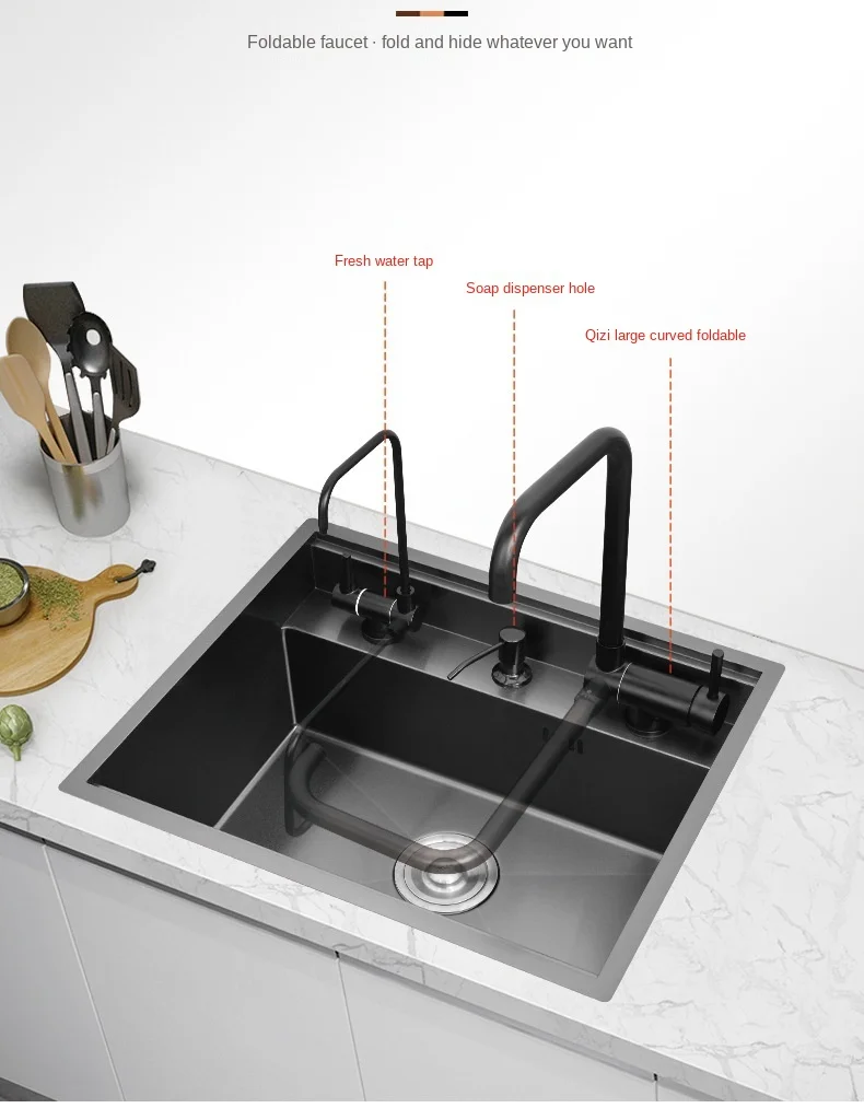 Kitchen sink installation detail