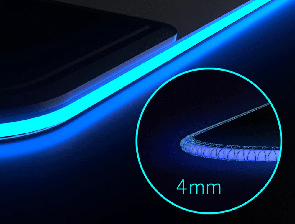 Emissor de Luz Base de Mesa de Escritório Pad com Carregador sem Fio para Iphone Diodo Teclado Não-slip Gaming Mouse Pad Grande Tapete Jogo pc Huawe 11 Online shopping