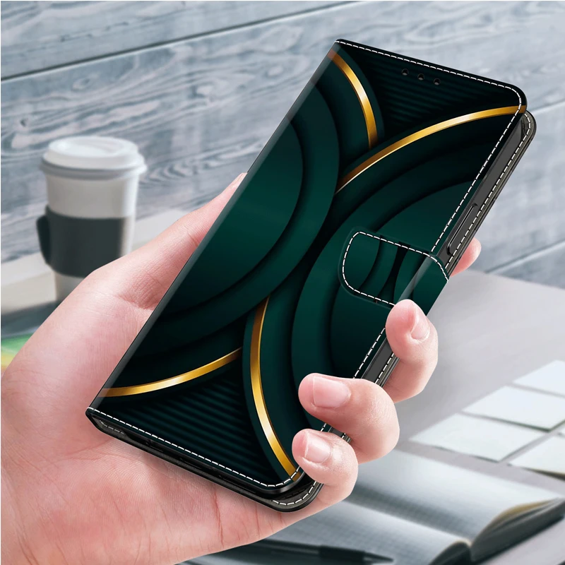 Premium 3D Magnetic Flip Leather Wallet Case