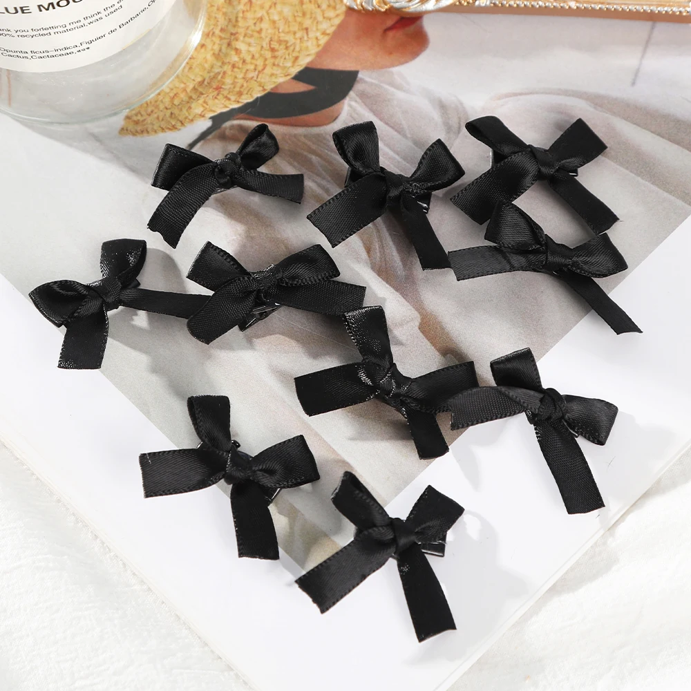 10PCS/set Women Hair Accessories Bangs Clip Side Clip Girls Lace Ribbon Bow Hair Clips Fashion Sweet Cute Hair Clip Barrette