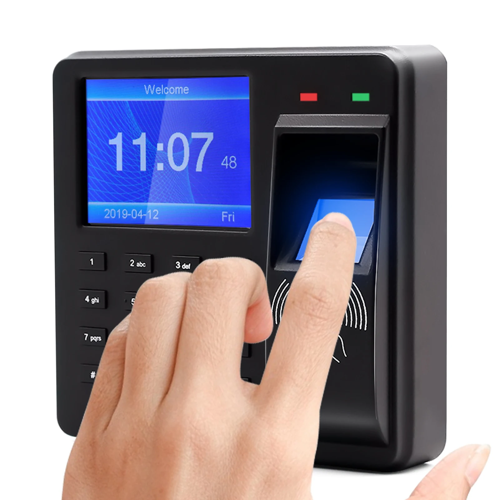 2.4 Inch Attendance Machine Fingerprint/Password/ID Card Recognition Time Clock Employee Checking-in Recorder Multi-language