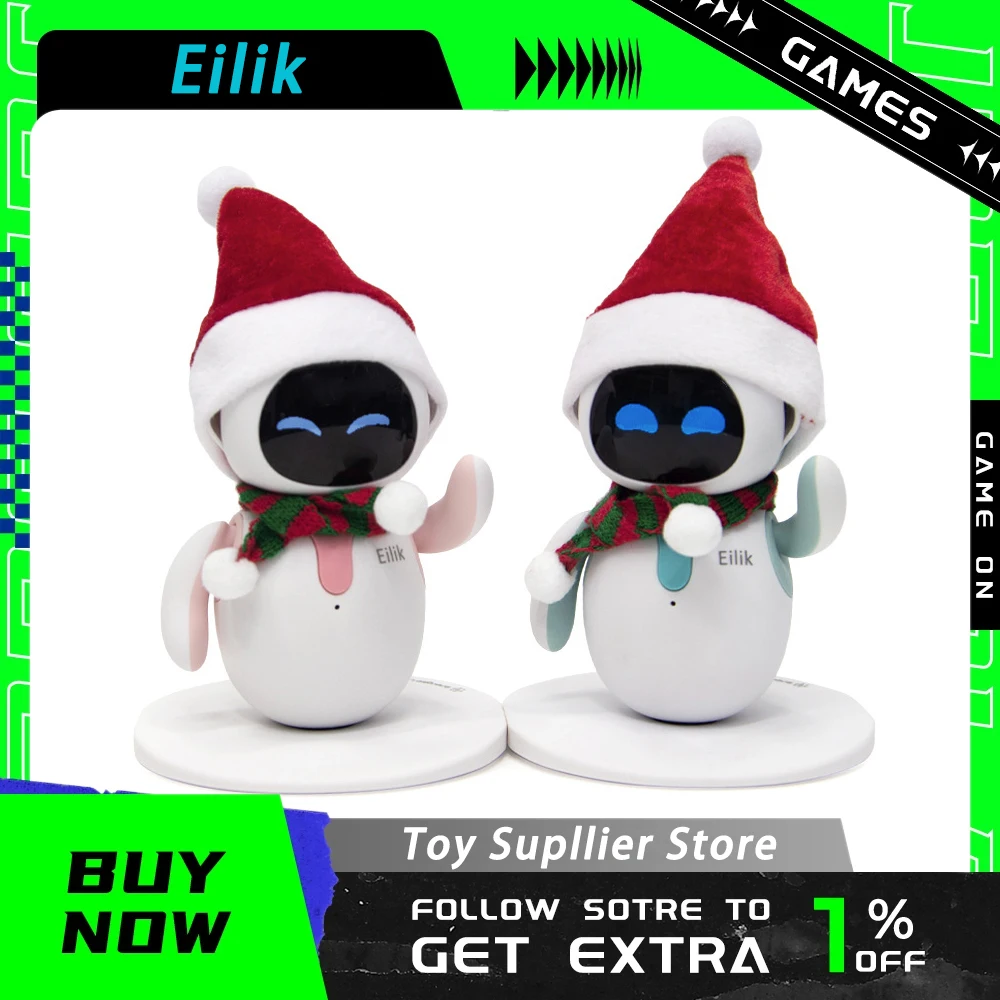 

Eilik AI Electronic Toys Intellect Robot Voice Robot Smart Creative Future Robot Doll Intellect Study Kid Gift Desktop Companion