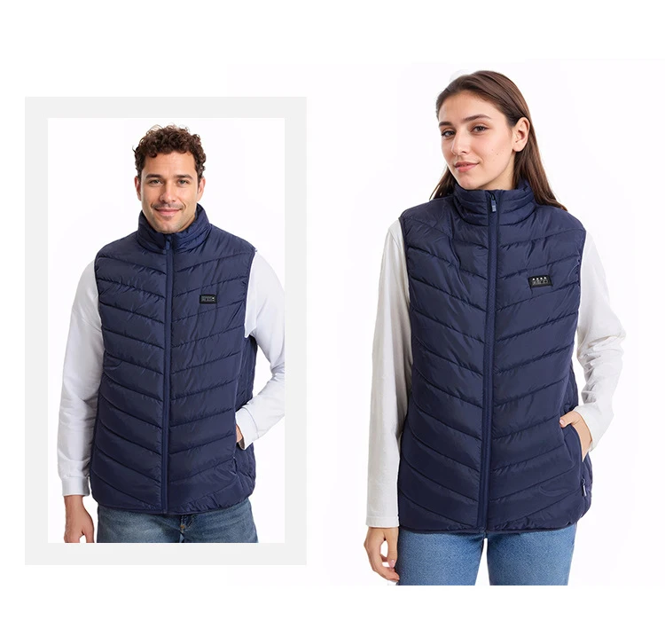 High Quality Smart Safety Outdoors Heated Vest Coat Jackets Men's Women's Heating USB Electric Jacket Warm Clothing Plus Size