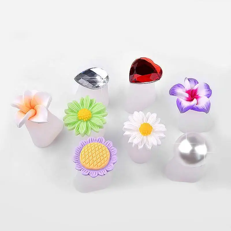 8Pcs Nail Art Tools Silicone Toe Spacers Flower Toe Separator Pedicures Pedicure Stand Manicure Material Delimiter