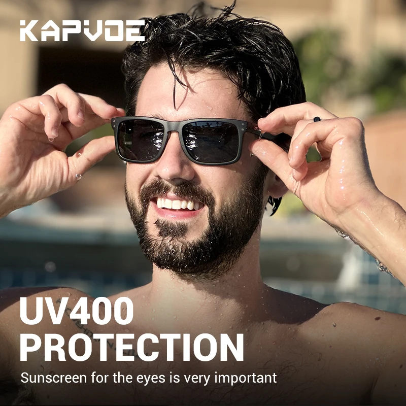 KAPVOE Polarized Fishing Sunglasses Fashion Square Vintage Sunglasses UV400 Sports Glasses Driving Hiking Anti-glare Eyewear fishing sunglasses