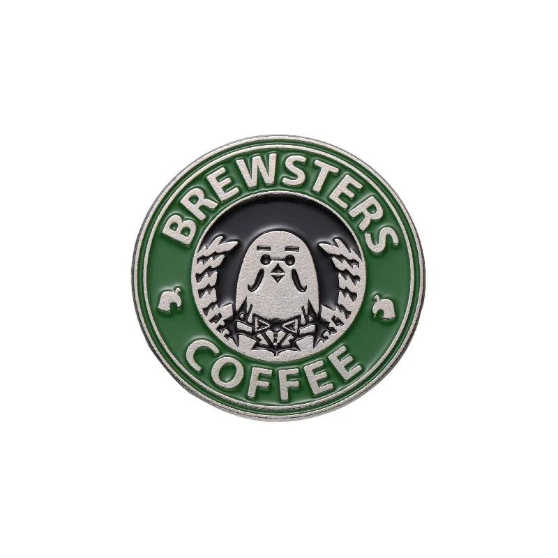COFFEE Pigeon Brooches for Women Men