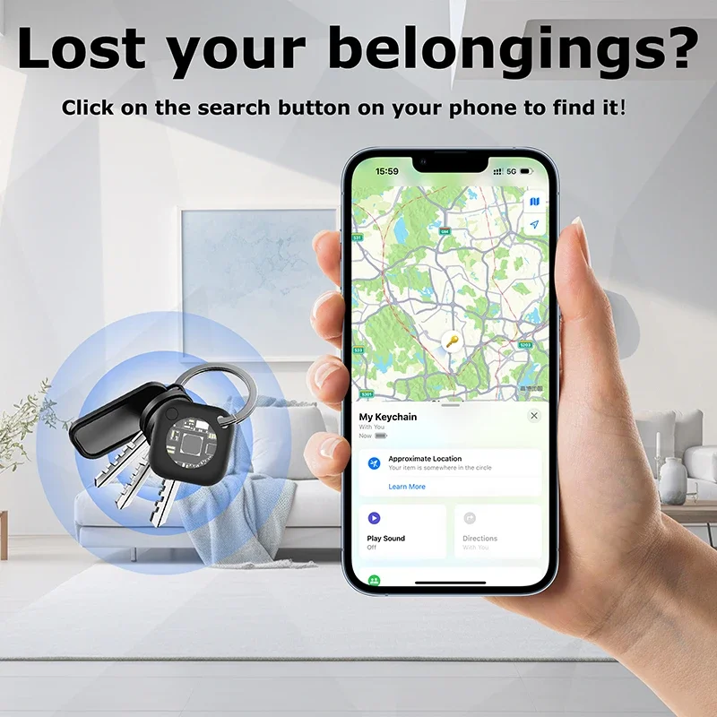 Mini Anti-lost Device Works for Apple Find My Finder Airtag Anti-loss Device Bicycle Pet Locator Global Positioning Tracking