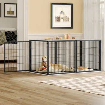 Large Dog Cage 63.7" Dog Kennel for Medium Dogs