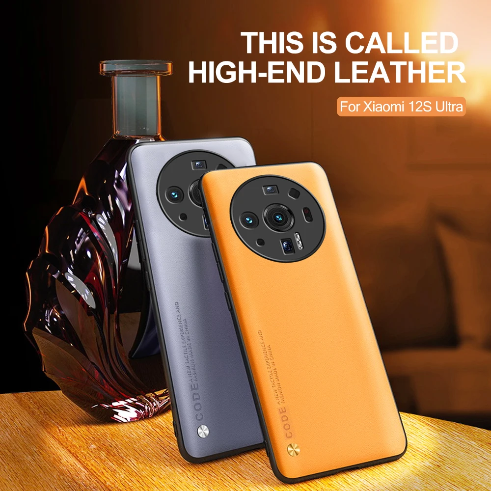 Sima bőr textúrájú telefontok a Xiaomi Mi12SUltra Xiomi Mi 12S Ultra 5G tokhoz, TPU élvédő Coque Xiaomi12S_voghion.com