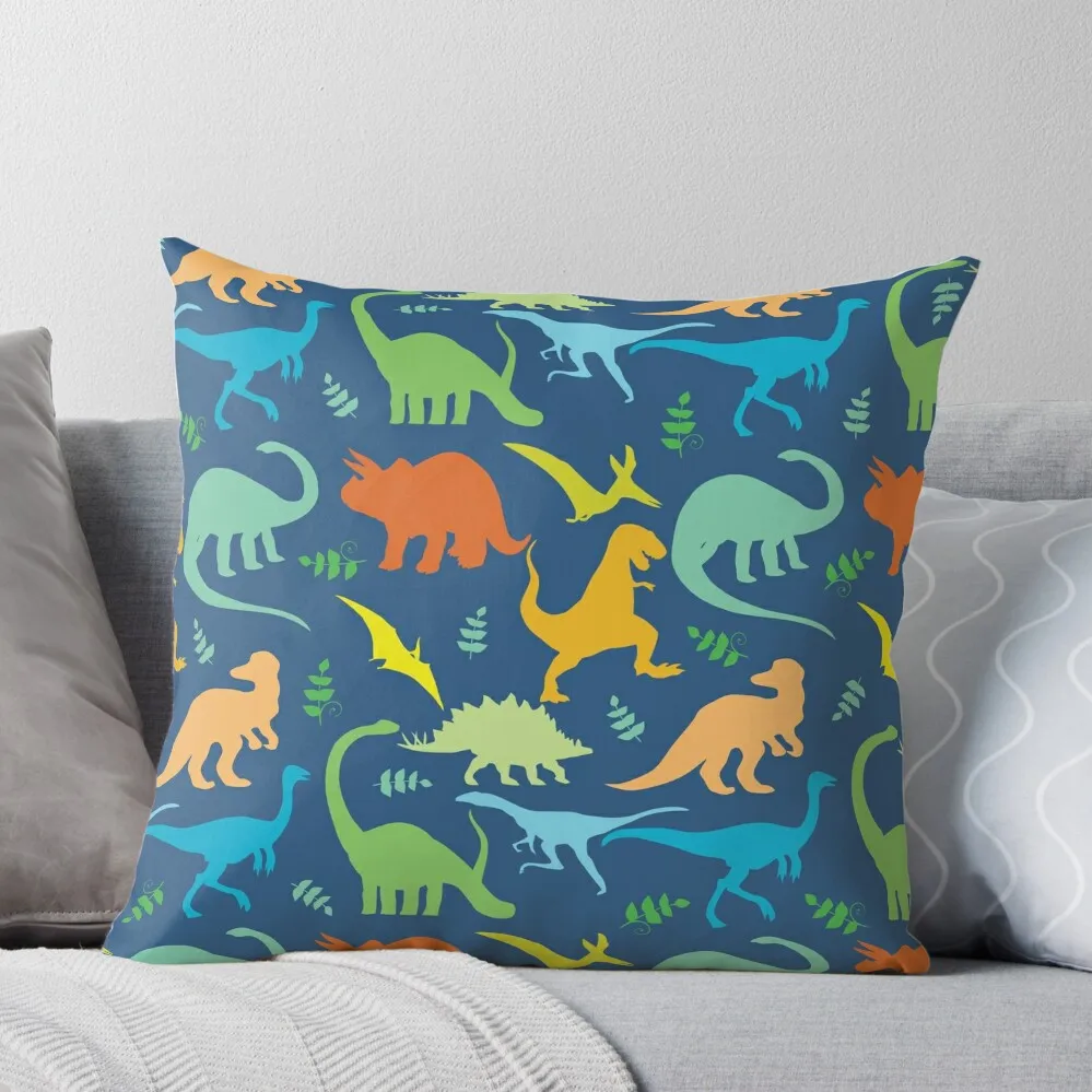 

Colorful Dinosaur Pattern Throw Pillow Pillows Aesthetic Decorative pillowcase