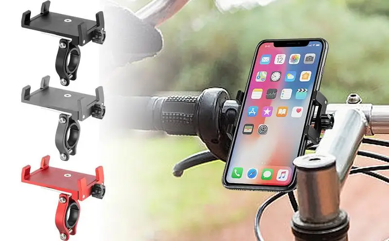 

Aluminum Alloy Bicycle Mobile Holder Shockproof Bracket GPS Clip For Bikes Motorcycle Bike Phone Mount adjustable mobile holder