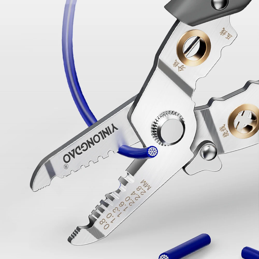 Wire Stripper Decrustation Pliers Multi Tool Electric Cable Cutter Multifunctional Wire Repair Tool Pliers