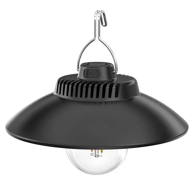 Vintage-Style Rechargeable Camping Lantern - Portable, Dimmable Outdoor Hanging Light