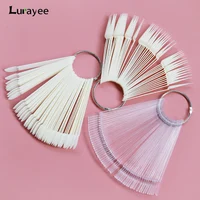 Nail Display Sticks Nail Swatch False Nail Tips Nail Gel Polish Practice Clear Natural Colors Display Board for Nail Art Tools