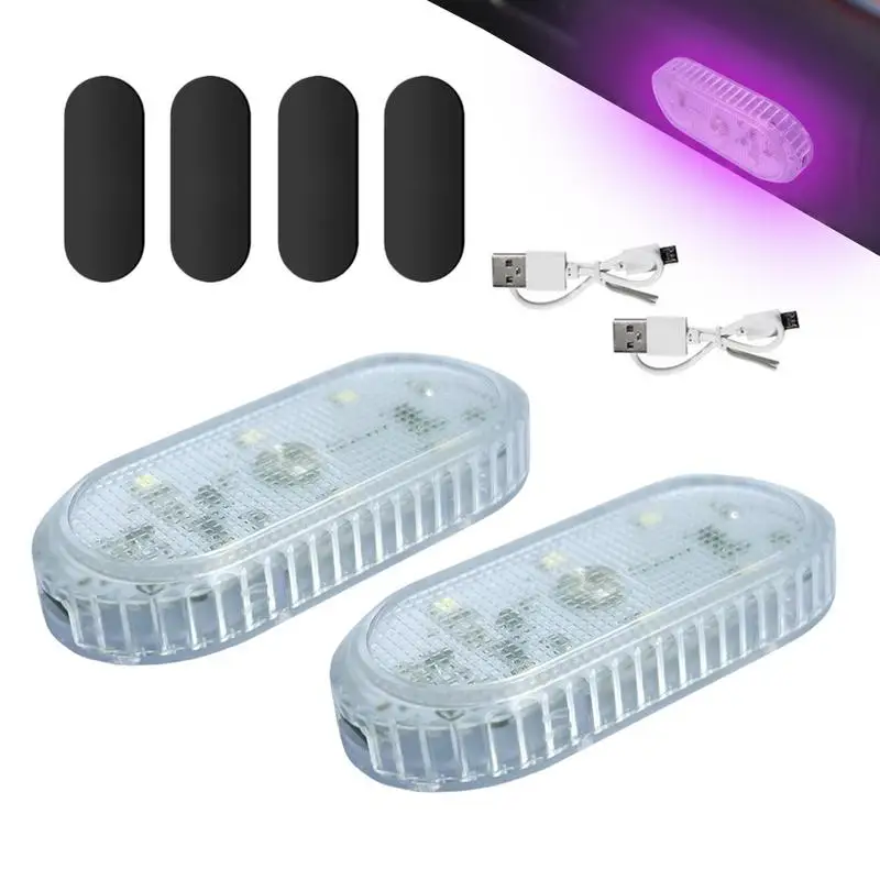 

USB Led Lights Car Interior Decorative Ultra Bright Auto Ambient Lighting Portable With Lamp Rechargeable Magnetic Car Lights