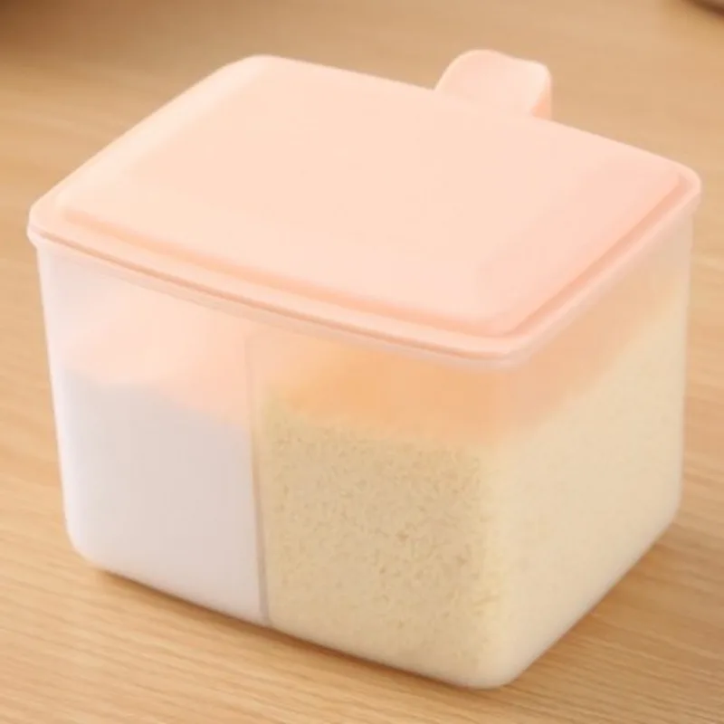 1PC Kitchen Seasoning Box Seasoning Jar Plastic Salt Shaker Seasoning Box Seasoning Jar with Spoon Spice Jars Salt and Pepper