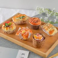 Faux gâteau pain Cupcake pâtisserie boulangerie pain doux artificiel modèle alimentaire accessoires réfrigérateur autocollants Simulation Dessert échelle 2