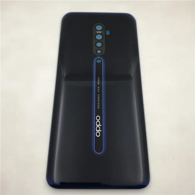 Oppo Reno2 도어 하우징 케이스 용 오리지널 새 백 배터리 커버 Reno 2 PCKM70 PCKT00 PCKM00 CPH1907 용 후면 유리 교체