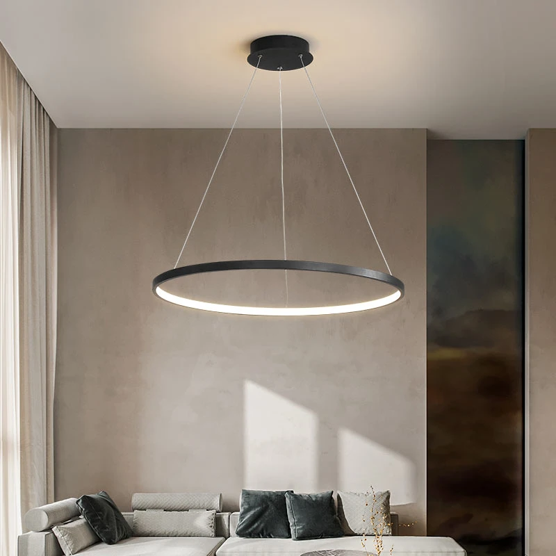 Modern Round Ring Led Pendant Light for Dining Living Room Center Table