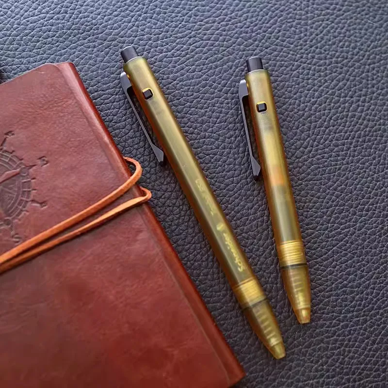 

1PC EDC ULTEM Made Pen with Titanium Pocket Clip EDC PEI Ball Point Pen for Office Signature Wring Gift Pe Pen Outdoor EDC Tools