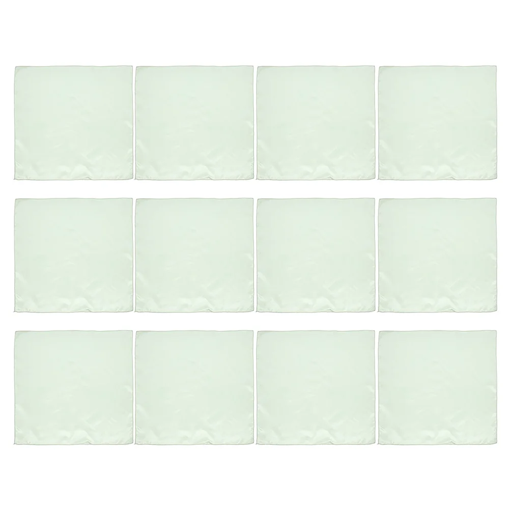

12 Pcs Satin Napkin Festive Washable Cloth Napkins Christmas Decorative Table Polyester (Polyester) Dinner
