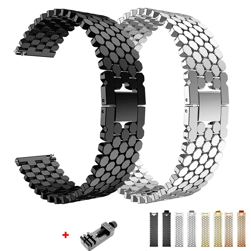 22mm Metal Alloy Wristband Bracelet Replacement Band Accessories