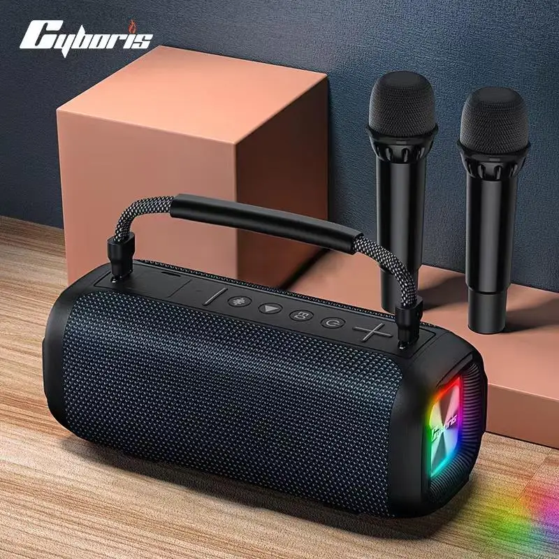 

2023 New 80W Power Outdoor Karaoke Wireless Bluetooth Speakers RGB Colorful Light Outdoors Waterproof Subwoofer 10400mAh Battery