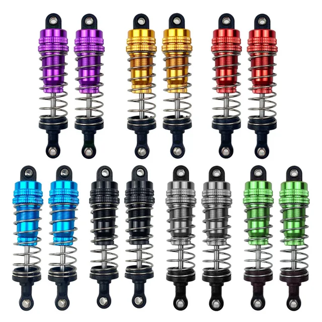 2 Pcs Aluminum Metal Front&Rear Shock Absorber For 1/14 WLtoy 144001 1316 RC Car Crawler Short Course Truck Upgrad Part 1