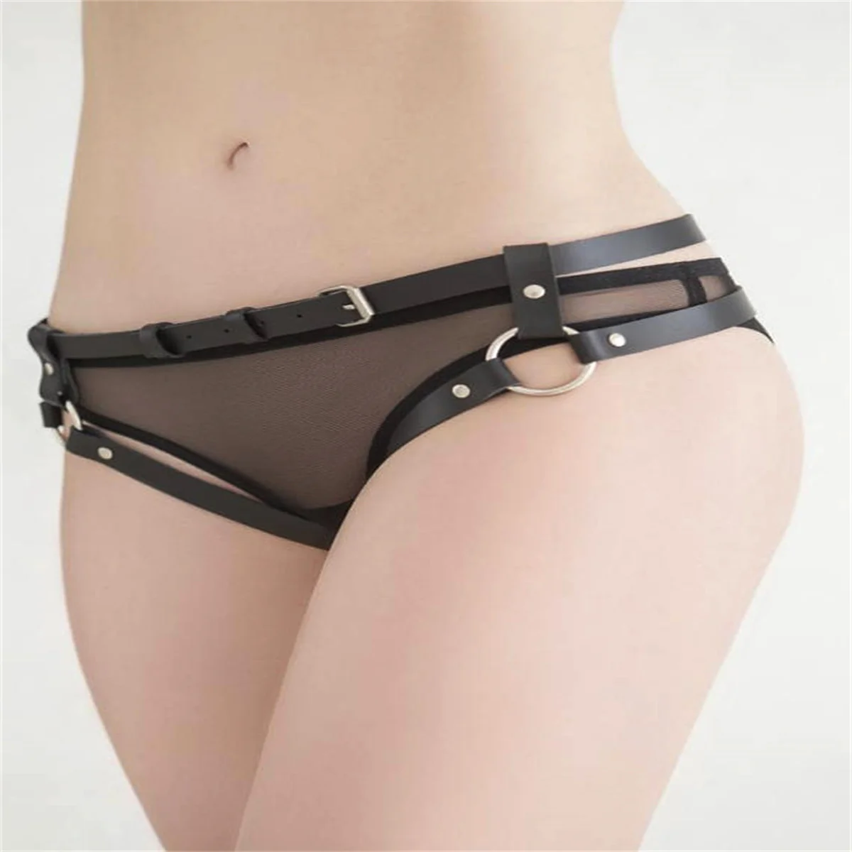 

Uyee Women's Garter Belt Fun Leather Strap Leg Cage Bow Body Strap Accessory Garter Belt