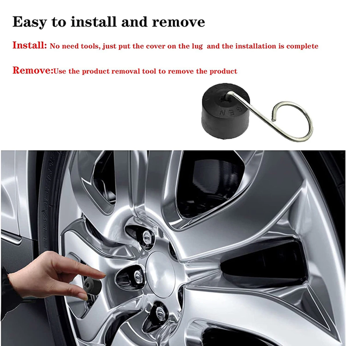 Wheel Nut Caps Car Wheel Hub Lug Nut Bolts Cover For VW Phaeton EOS Beetle Caddy Bora Jetta Golf MK6 SEAT Toledo Auto Tyre Screw Protection Cap