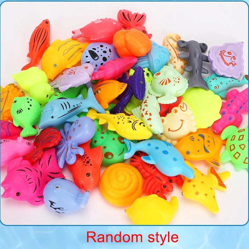 17/44 PCS Children Boy Girl Fishing Toys Set Baby Play Water Bath Toys  Magnetic Fishing Parent-child Game 3D Fish Rod Net Suit - AliExpress