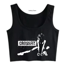 

Lasting charm Gymnastics At The Crossfit Design Inscriptions Women's Sleeveless Crop Top